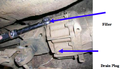Clutch replacement guide - figure 06 - gear box drain plugs.png