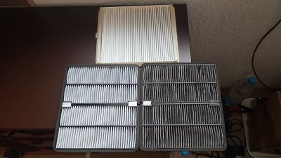 Suzuki Jimny 3 - two cabin filters Blue Print ADK82502 and one cabin filter Mahle LA 95 - A01.jpg